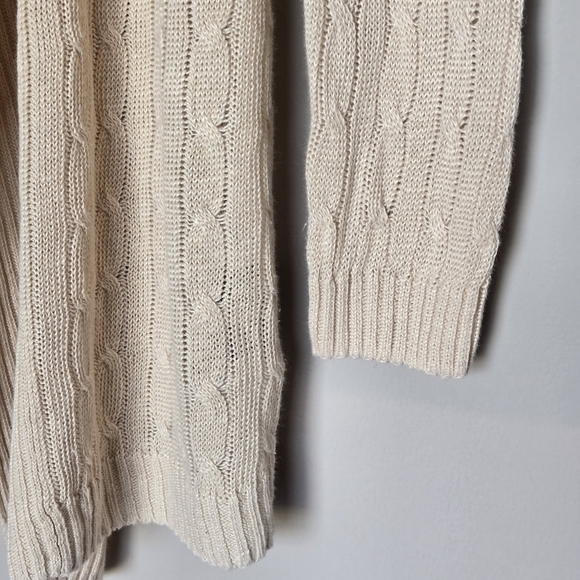 Ralph Lauren Black Label 100% Linen Cable Knit Shawl Collar Cardigan Sweater - Picture 10 of 13